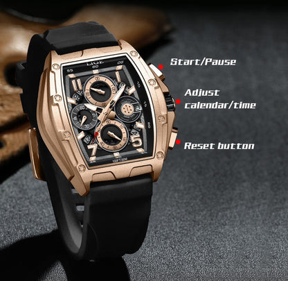 Multi-Sport Waterproof Curved Mirror Watch