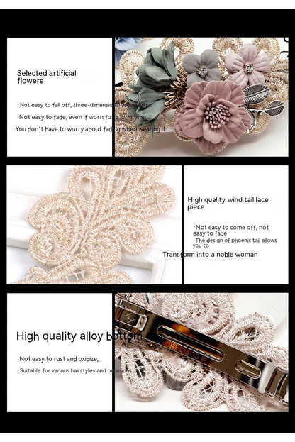 Handmade Bow Hair Ring Pearl Girl Headband