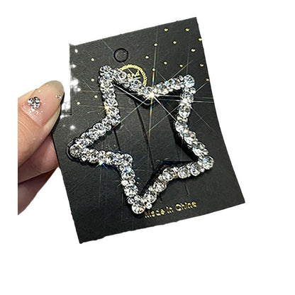 Rhinestone Star Hairpin: High-End Style