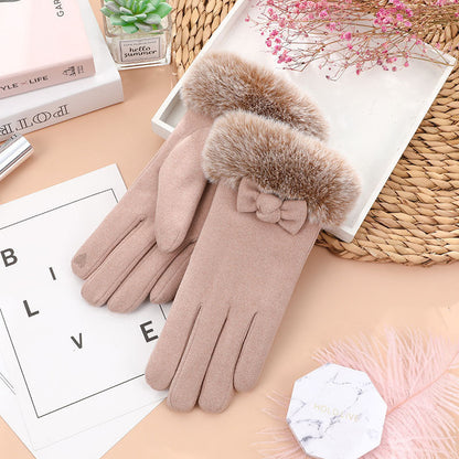 Women's Outdoor Cycling Thickened Warm Gloves