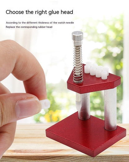 Red Metal Watch Needle Press