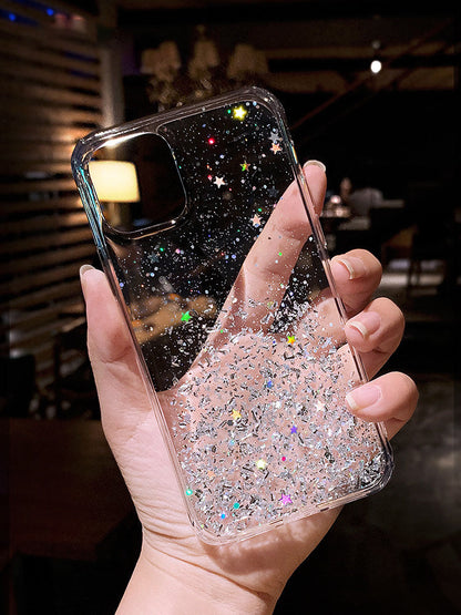 Starry Sky Silver Foil Epoxy Phone Case