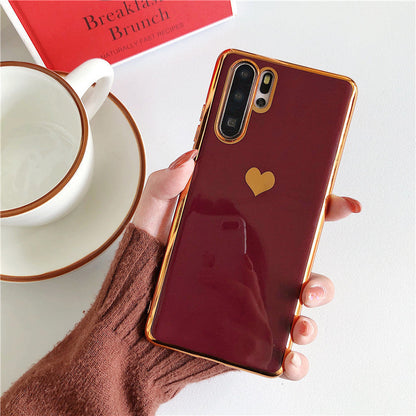 Electroplating love phone case