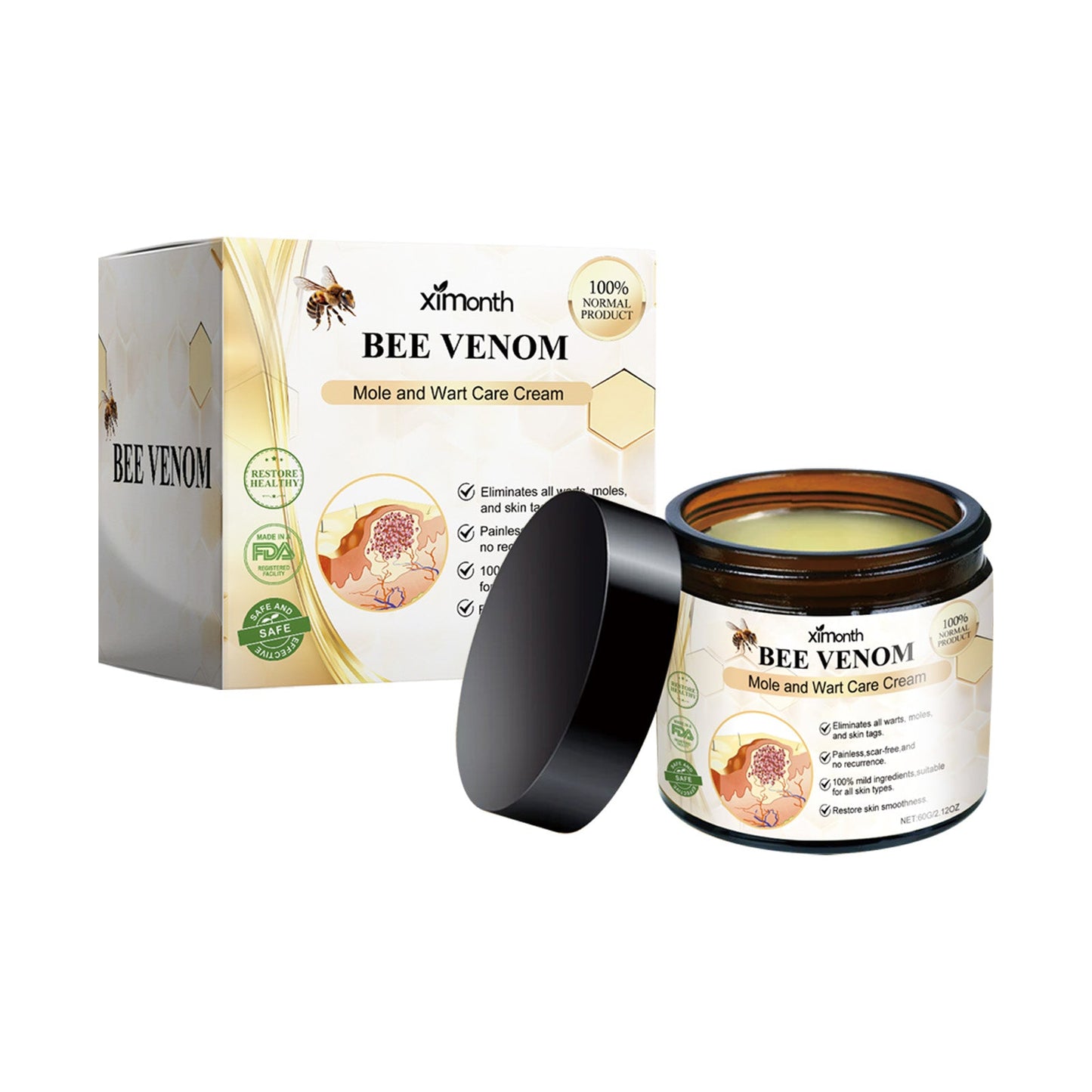 Mole And Wart Care Cream, Soft And Smooth Skin Moisturizing And Repairing Skin Care Cream