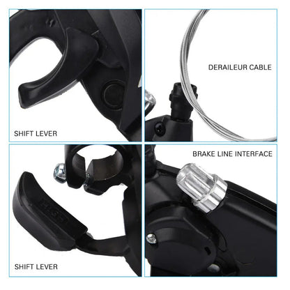 Bike Derailleurs 3x7 21 Speed Switch MTB Bicycle Shifter Levers Brake with Shift Cable Cycling Disc Handle for Bike Trekking