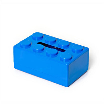 ABS Building Block Shaped Tissue Box Wall-mounted Creative Face Towel Box Organizer Perforation-free Removable