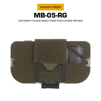 Tactical Phone Pouch, Molle, for Airsoft, Camping, Hunting. Foldable, for Phone & Map.