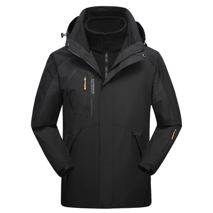 Winter Outdoors Three-in-one Coat Warm-keeping Cotton Clothing Shell Jacket