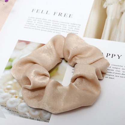Girly Solid Color Large Intestine Hair Ring