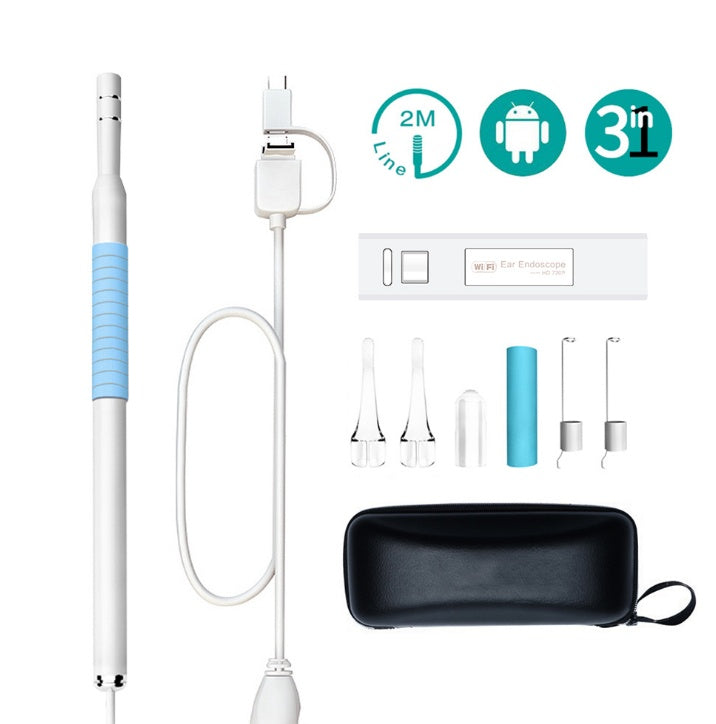 Safe High-Definition Visual Earpiece Endoscope