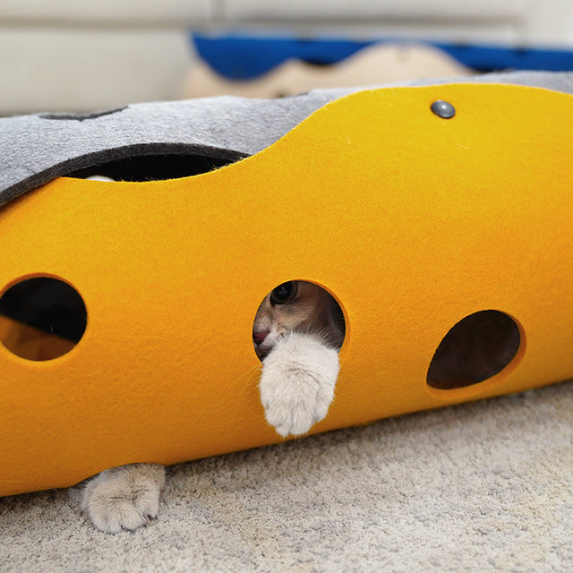Felt Cat Tunnel With Snaps