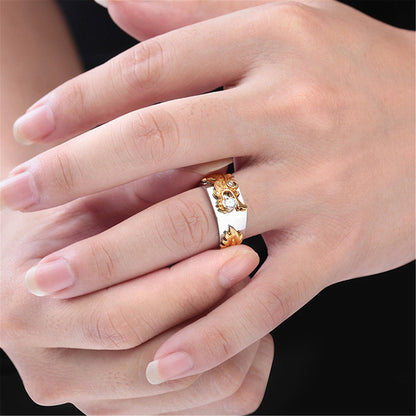 Men's Dragon Zircon Ring