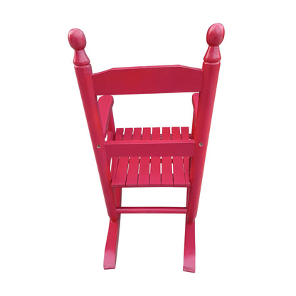 Children's rocking red chair- Indoor or Outdoor -Suitable for kids-Durable Solid Wood