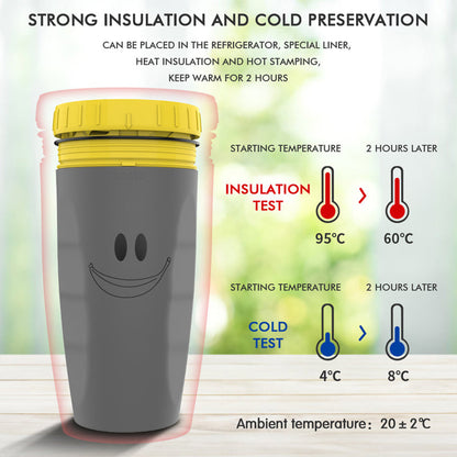 No Cover Twist Travel Cup with Straw and Double Insulation