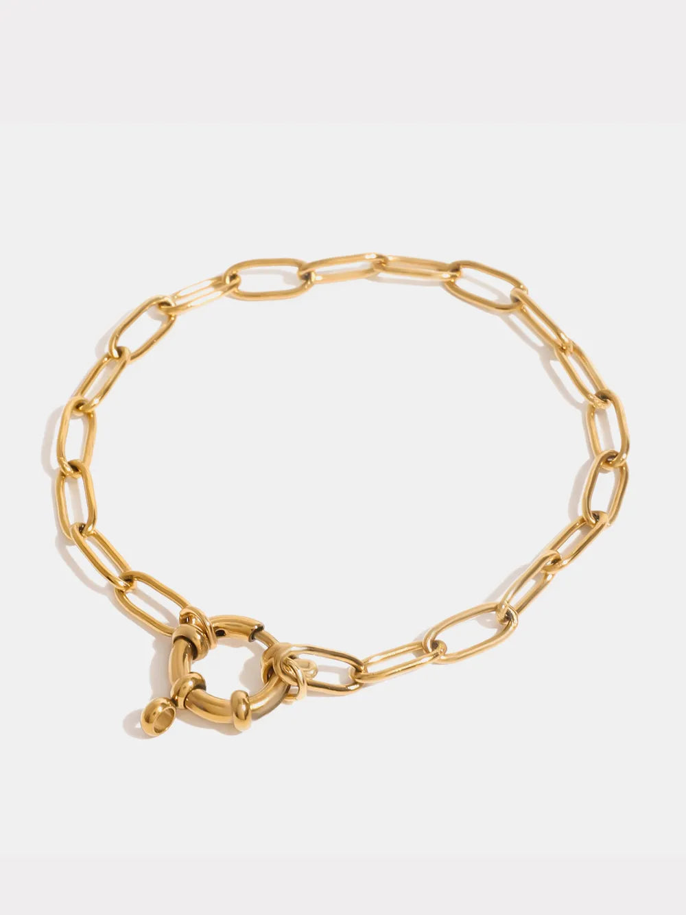 18K Gold-Plated Stainless Steel Chain Bracelet