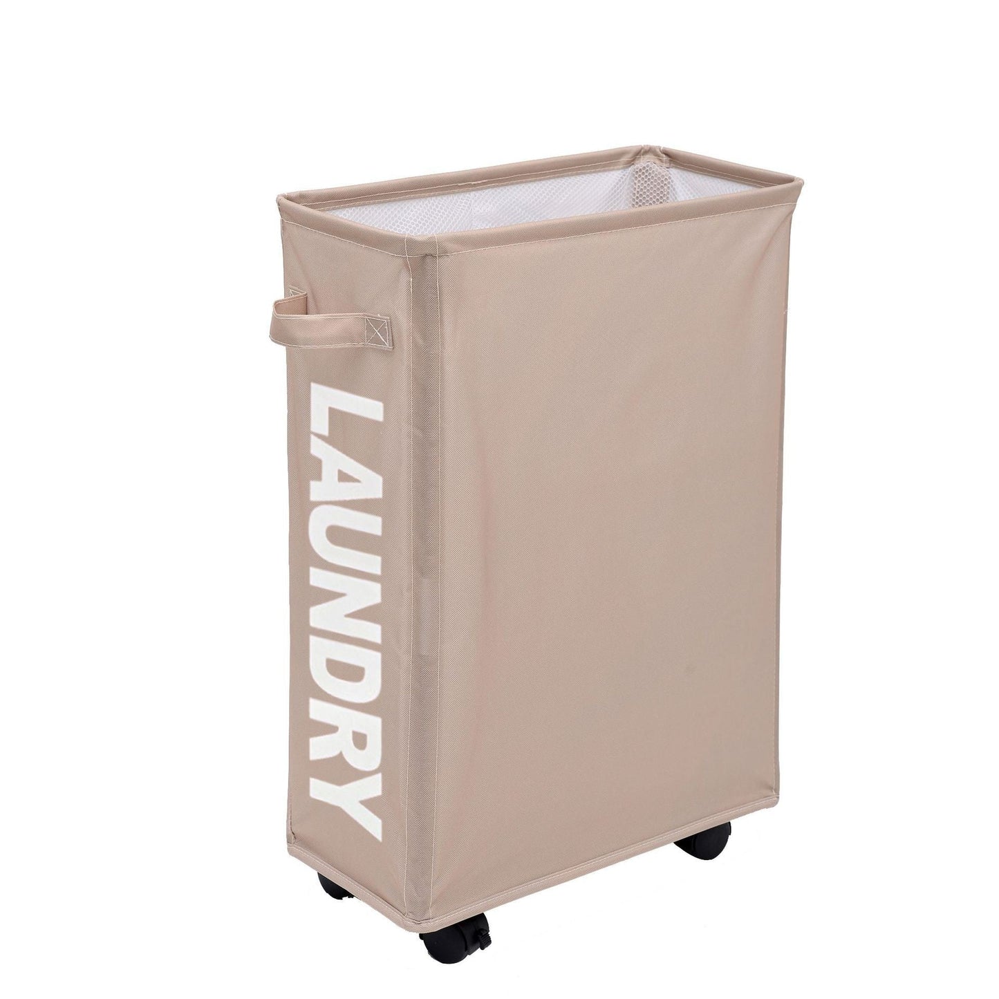 Cloth Narrow High Folding Laundry Basket With Wheels Laundry Basket