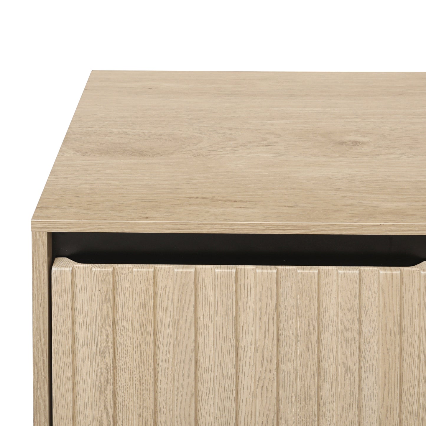 Engraved 3-door side panel with LED, self-service cabinet storage cabinet, modern coffee bar cabinet with adjustable shelf