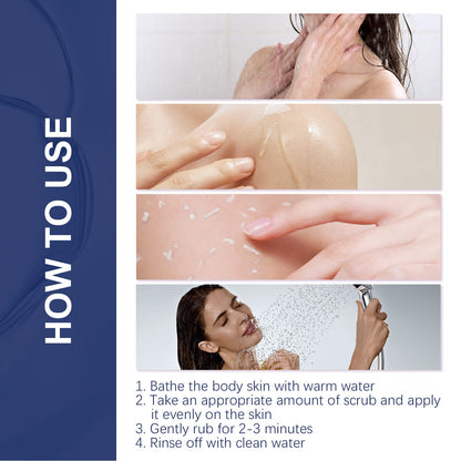 Body Whitening Scrub, Deep Body Cleansing Treatment Gently Exfoliates Dead Skin Whitening Skin