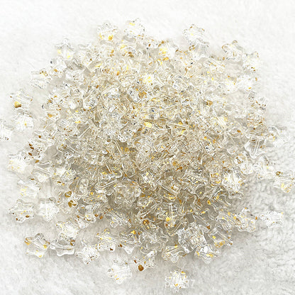 8mm Gold Pentagram Glaze Beads