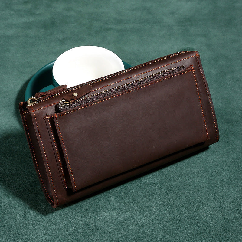 Leather Hand-held Mobile Phone Wallet
