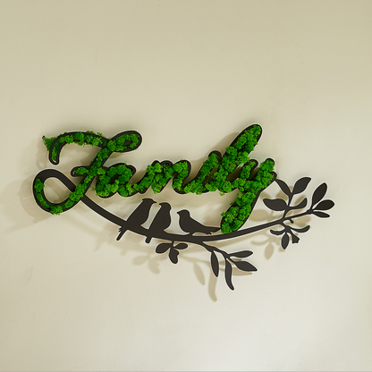 Letter Art Moss Wall Decor