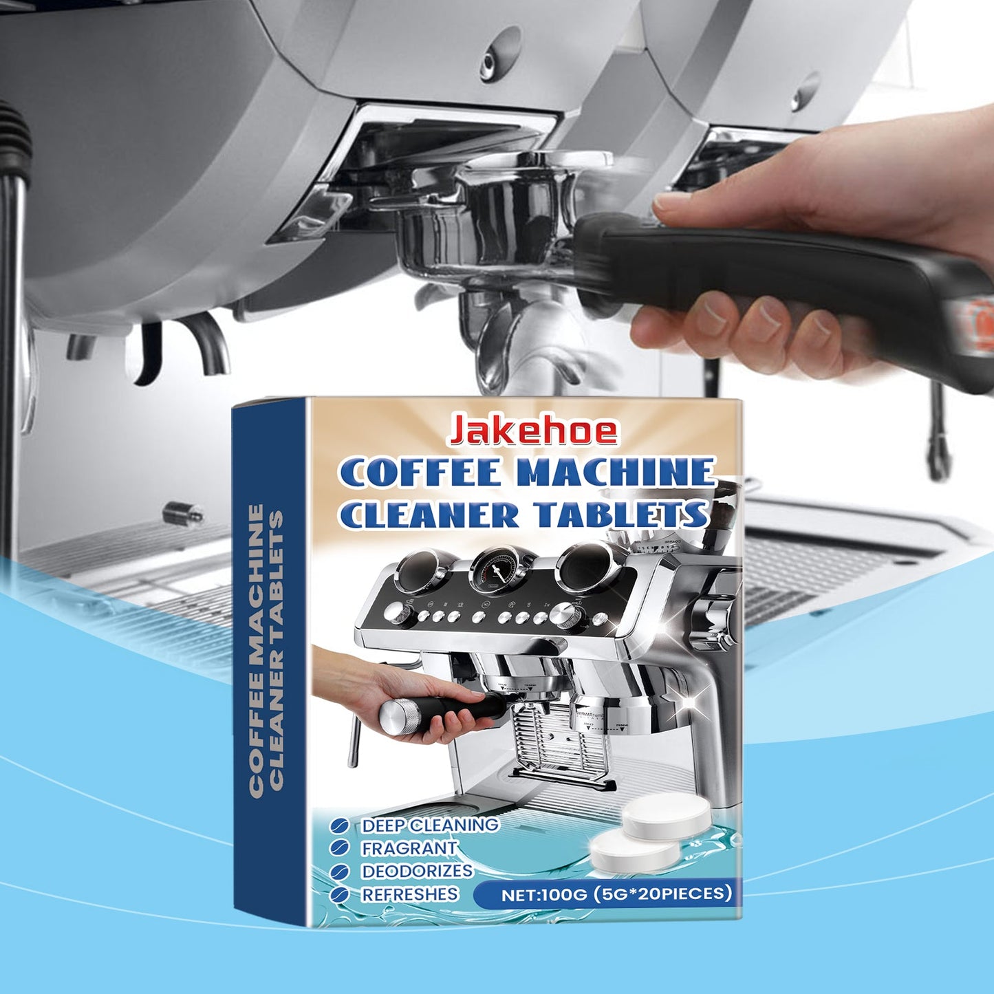 Coffee Machine Descaling Cleaning Tablets, Dirt And Oil Stains Clean Keep Kitchen Equipment Sanitary Effervescent Tablets