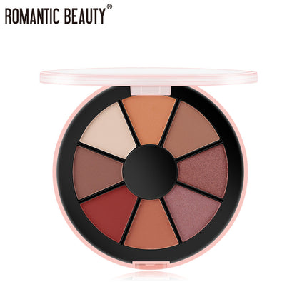 Romantic Beauty 8 Color Round Palette Eyeshadow Pearlescent Matte Eyeshadow Palette