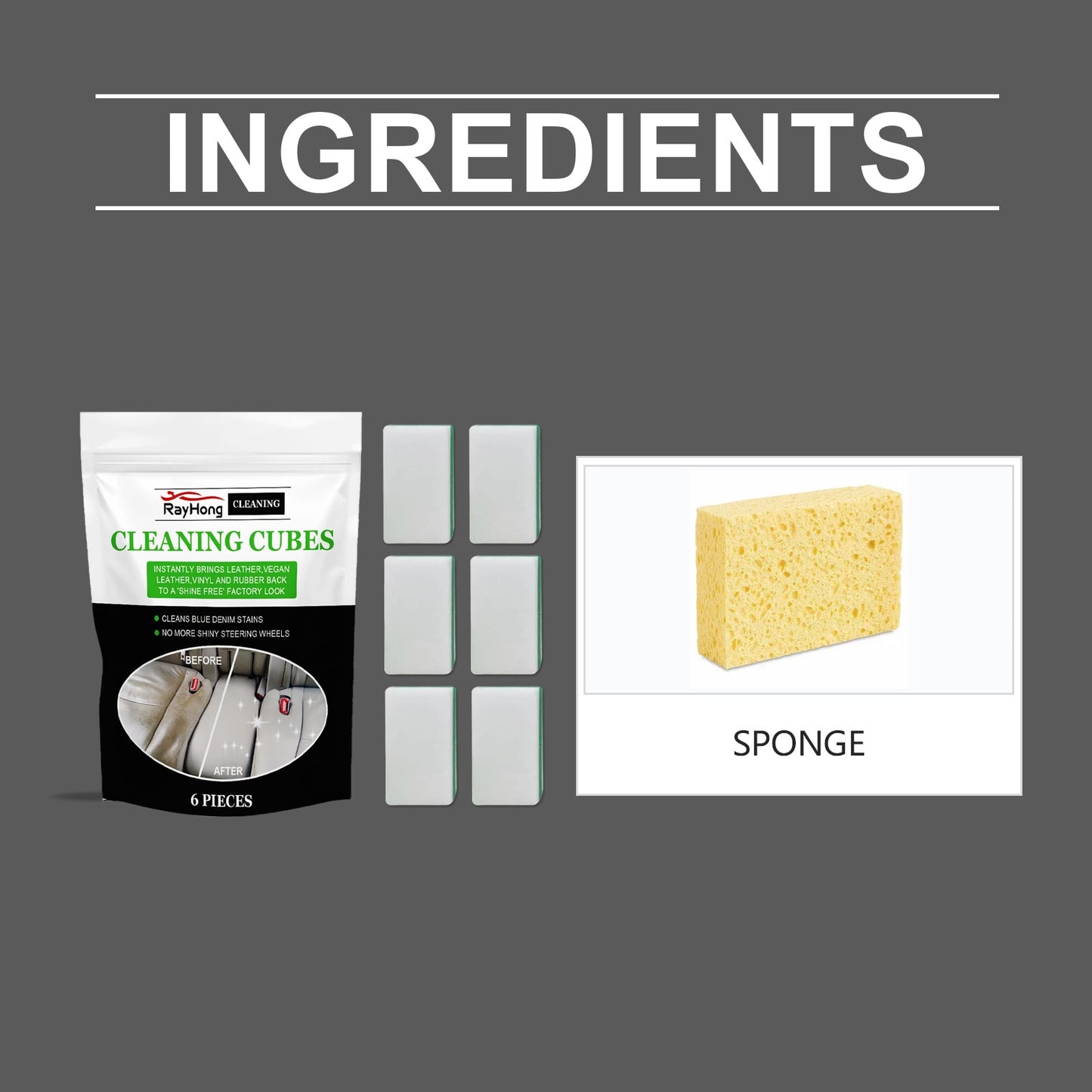Car Leather Cleaning Sponge, Leather With A Special Sponge To Clean And Repair Leather Luster