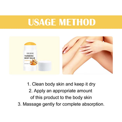 Turmeric Body Balm, Beauty Stick Full Body Care Brightening Moisturizing Hydrating Skin Care Stick