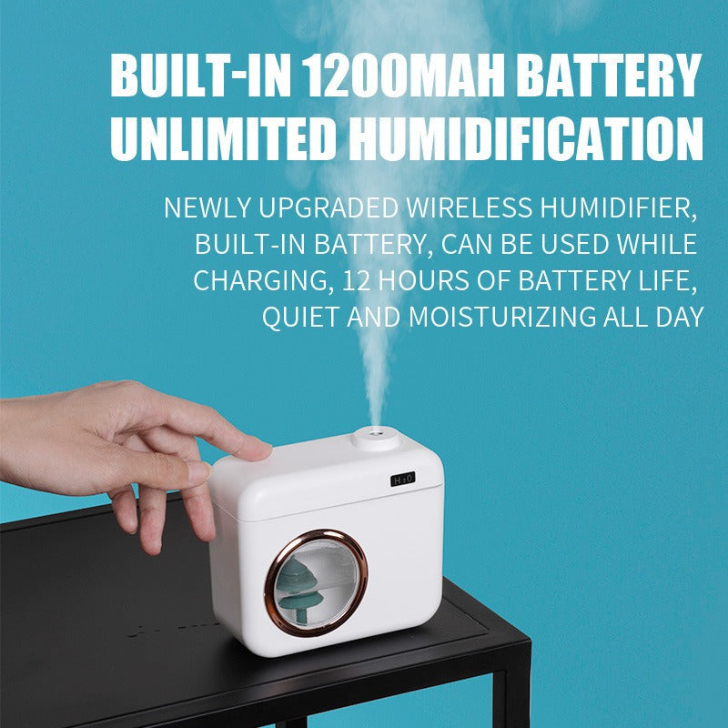 New Camera Mini Humidifier USB Charging Creative Night Light Silent Indoor Household Humidifier