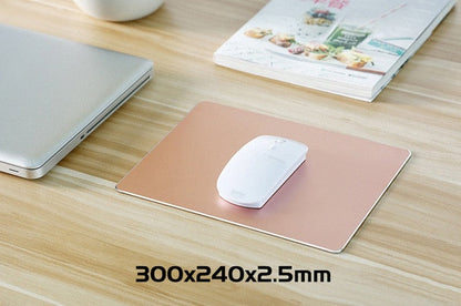 Aluminum Alloy Smooth Mouse Pad 240x180/300mm Hard Metal Slim Desk Mat Rubber Anti-slip Bottom Speed Control Mousepad For Gaming