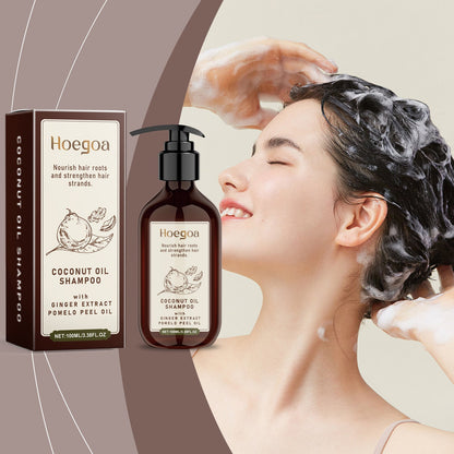 Coconut Oil Shampoo Scalp Cleansing Care Soft Shine Nourishing Hair Follicle Shampoo