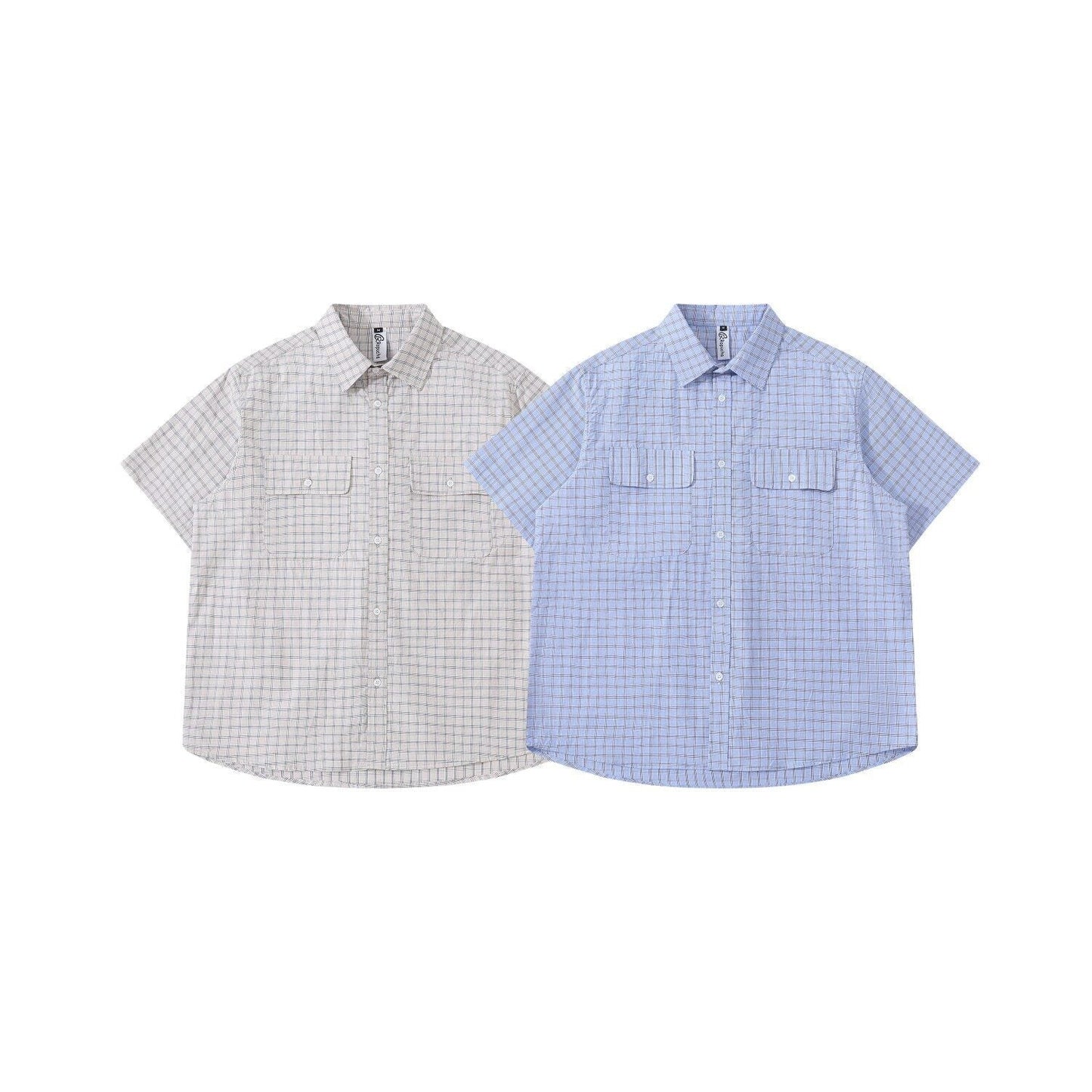 Striped pocket short sleeved shirt