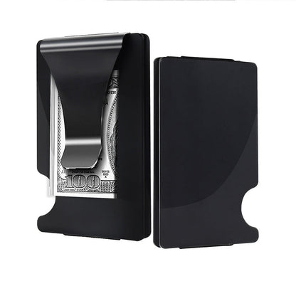 Men Card Holder Slim Carbon Fiber Credit Card Holder Metal Wallet Anti Scan Function Hold Card Coins Cash