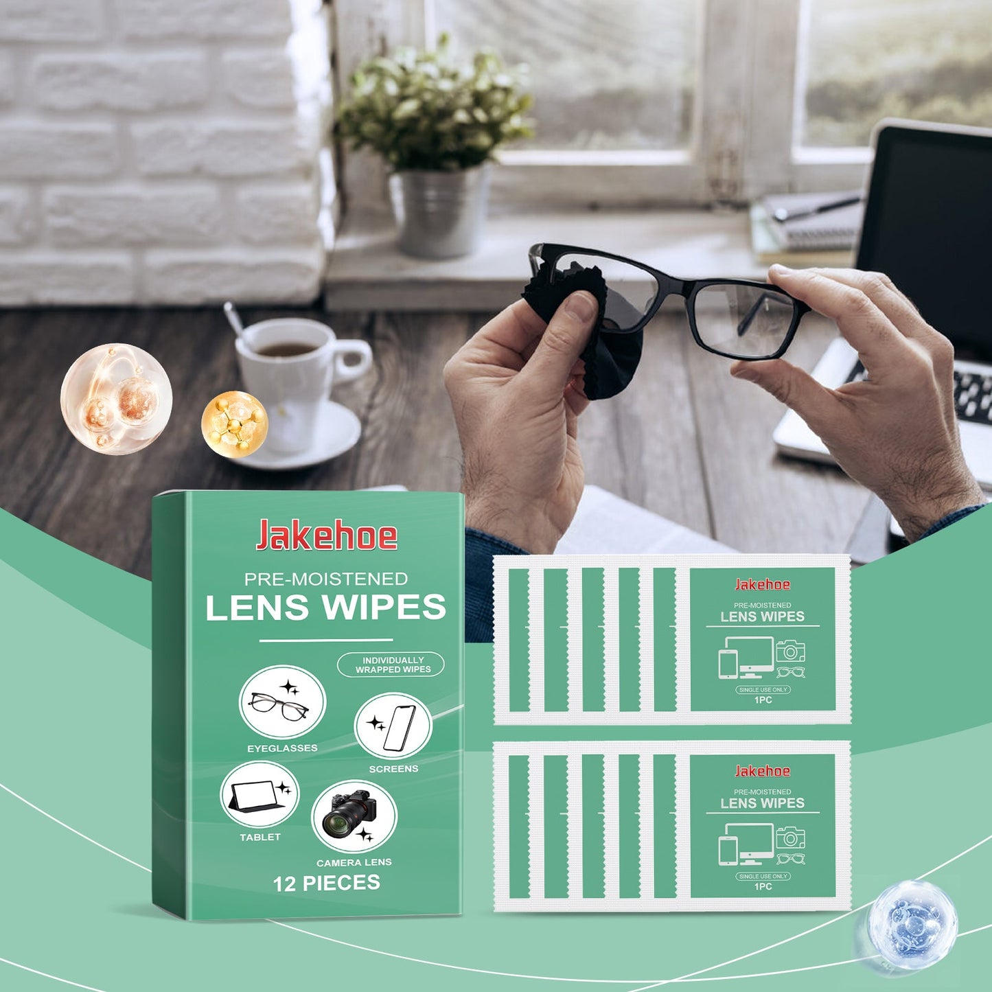 Lens Cleaning Wipes Eyeglass Screen Wipes Individual Package Carry Cleaning Wipes With You