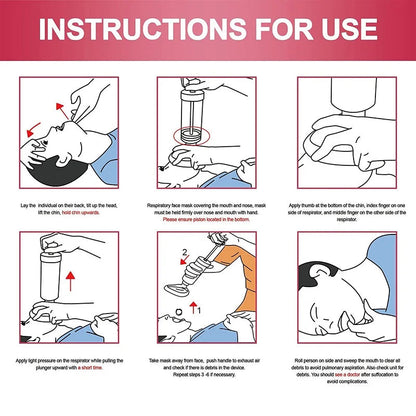 Respiratory trainer suffocation emergency airway assistance equipment