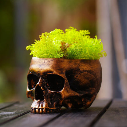 Bronze Skeleton Flower Pot Candy Storage Plate Makeup Brush