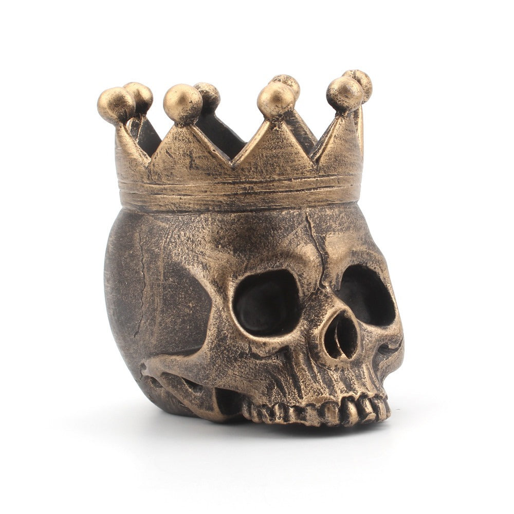 New resin crown skull candlestick candle base