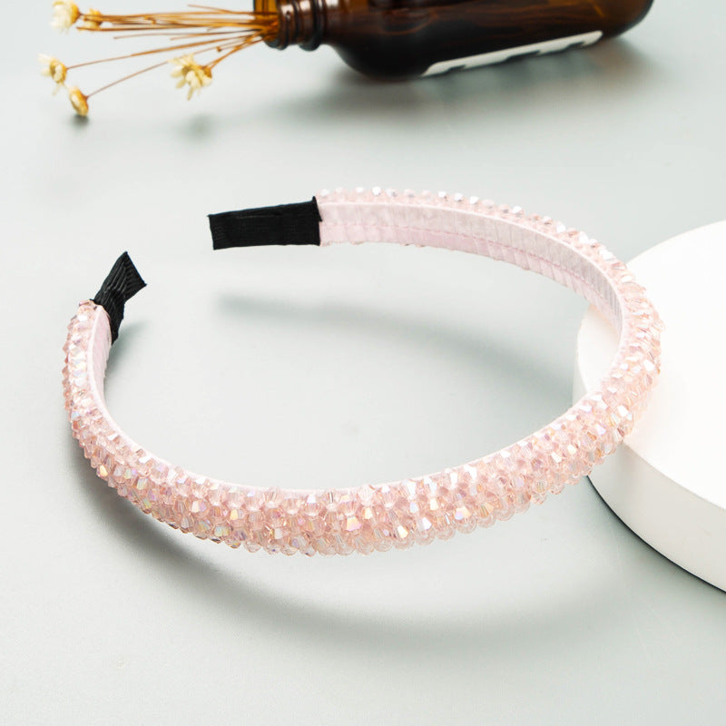 Fish Line Braided String Crystal Hair Band Korean Temperament Senior Sense Wash Face Headband