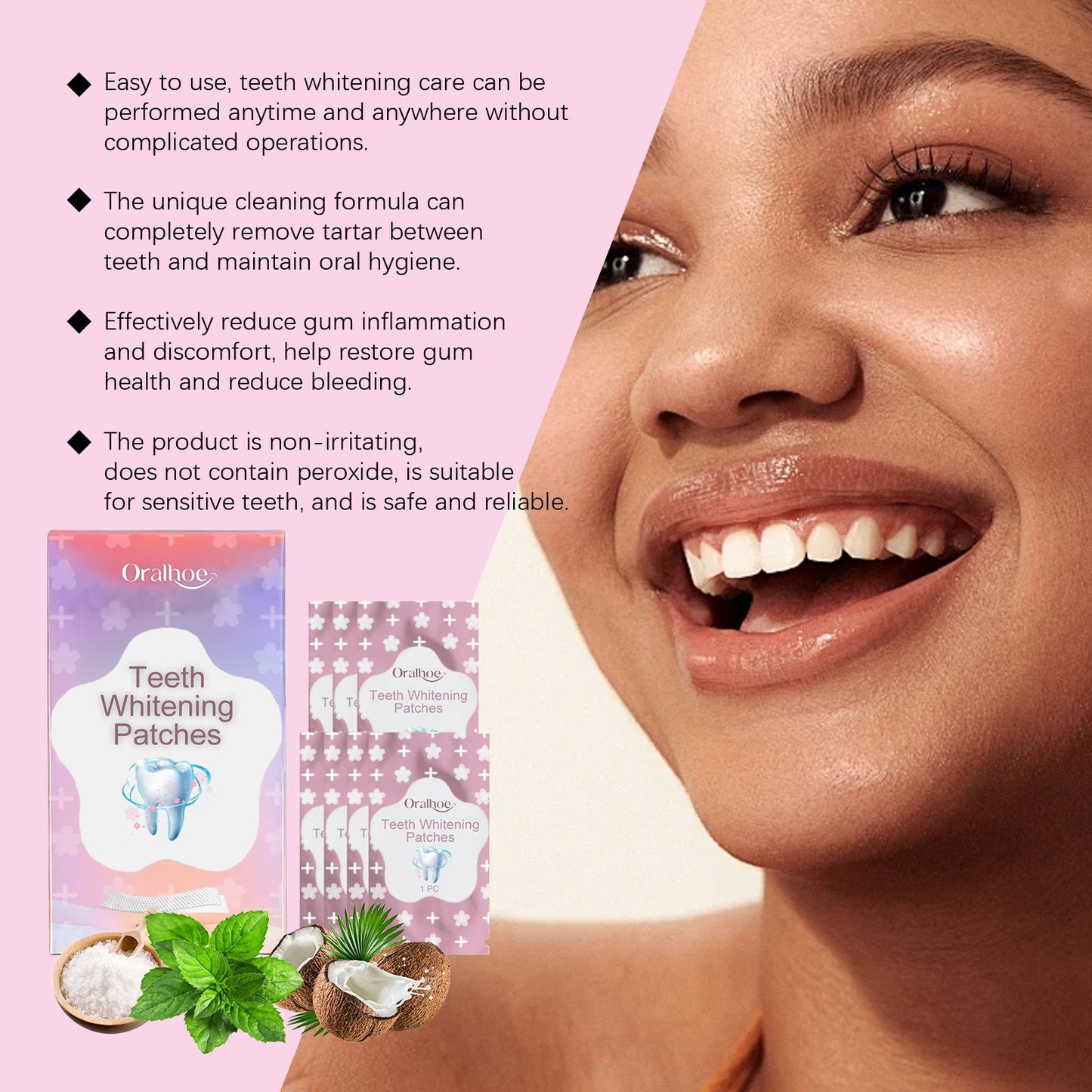 Dental Beauty Patch Deep Teeth Cleaning, Stain Removal, Fresh Breath Oral Care Patch