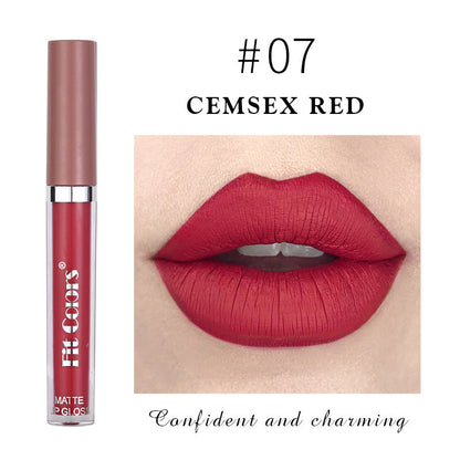 Fit Colors Matte Non Stick Cup Lip Gloss Fog Face Velvet Thin Tube Liquid Lipstick