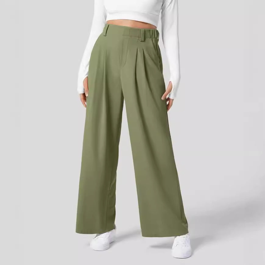 Hanging high waist wide leg versatile casual loose pants