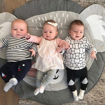 90CM Kids Play Game Mats Round Carpet Rugs Mat Cotton Swan Crawling Blanket Floor Carpet Toys Room Decoration INS Baby Gifts