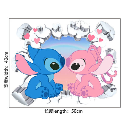 StarCraft Baby Stitch Wall Sticker Self Adhesive Picture Back Adhesive Cartoon Sticker Bedroom Dormitory Bedhead Wall Wallpaper