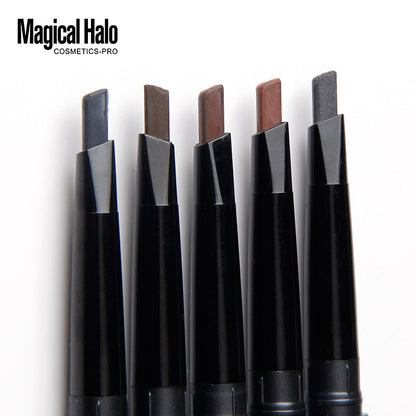 Makeup 5 Color Automatic Eyebrow Pencil Double Head Rotating Waterproof Makeup-Free Free-Shaving Eyebrow Pencil