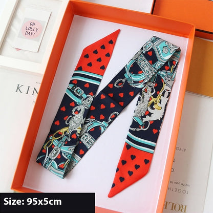 Thin Ribbon Bag Handle Decoration Scarf