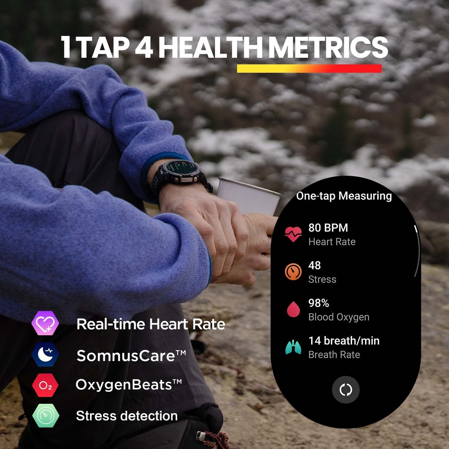 Swim Fitness Heart Rate Blood Oxygen Watch