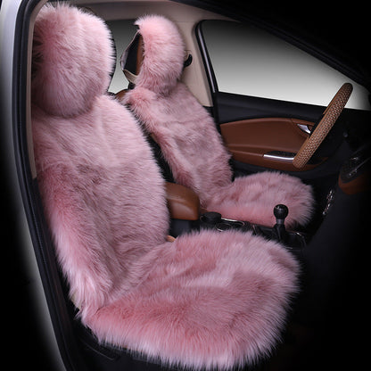 All-inclusive Car Seat Cover Plush Cushion Three-piece Cushion Universal Cushion Winter