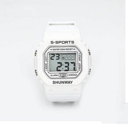 Luminous Square Student Electronic Watch