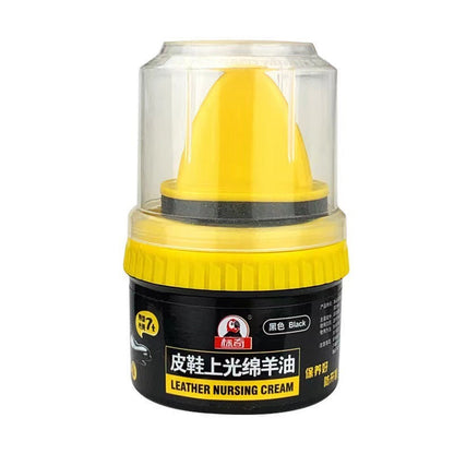 Leather Shoe Polish Sponge: Black, Brown, Natural, Colorless